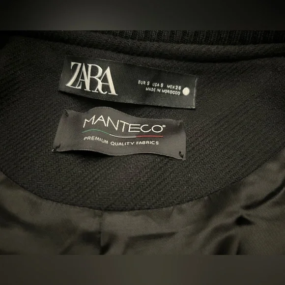 Zara Women's Black wool Jacket - Picture 7 of 10